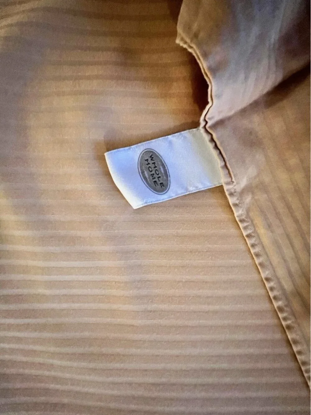 SEARS KING California 3 pc 1) Flat 2) Std Pillowcases Gold Jacquard 100% Cotton